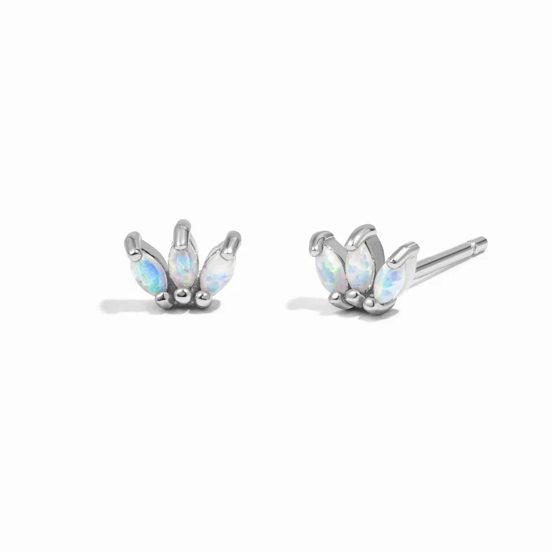 Tiny Opal Petal Stud