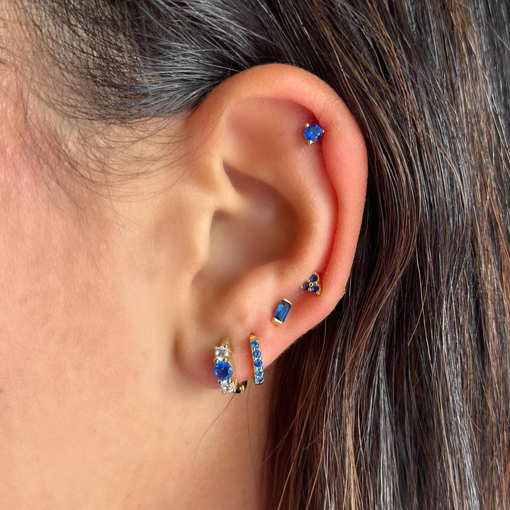 Tiny Trio Gemstone Stud-Embark Fine Jewelry