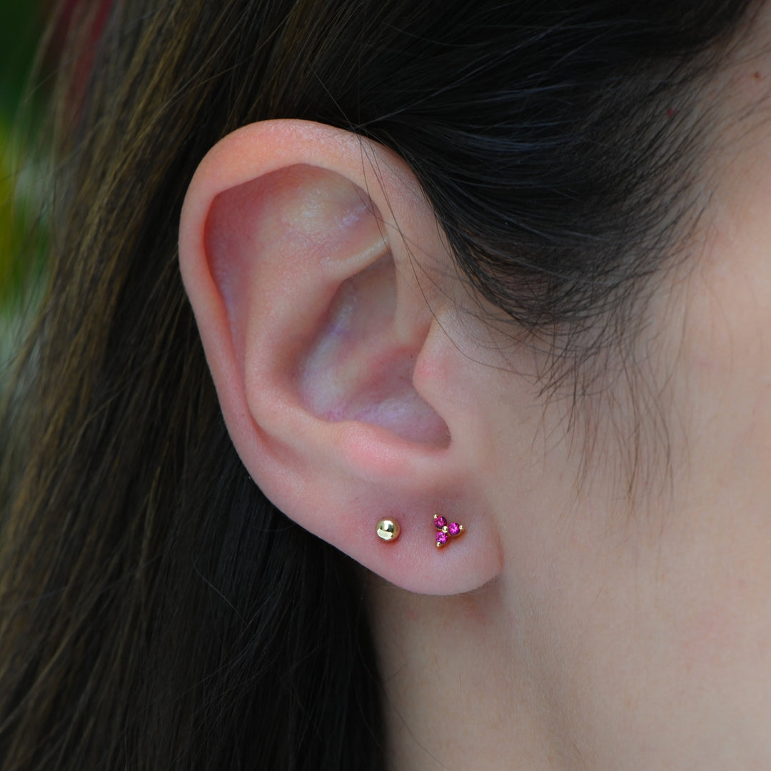 Tiny Trio Gemstone Stud-Embark Fine Jewelry
