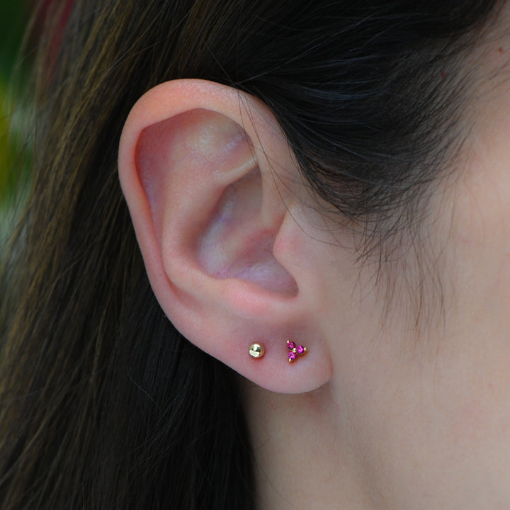 Tiny Trio Gemstone Stud-Embark Fine Jewelry