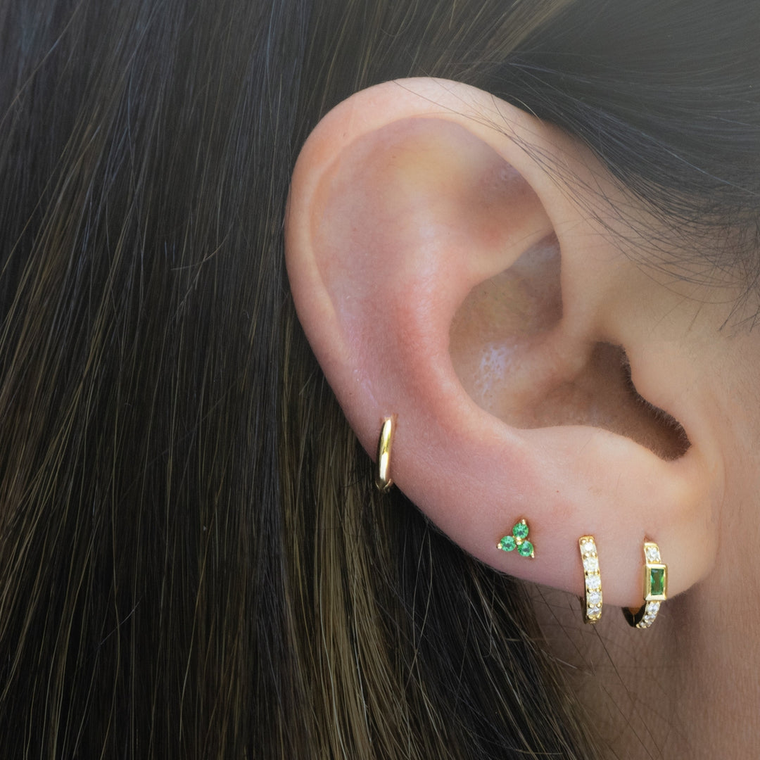 Tiny Trio Gemstone Stud