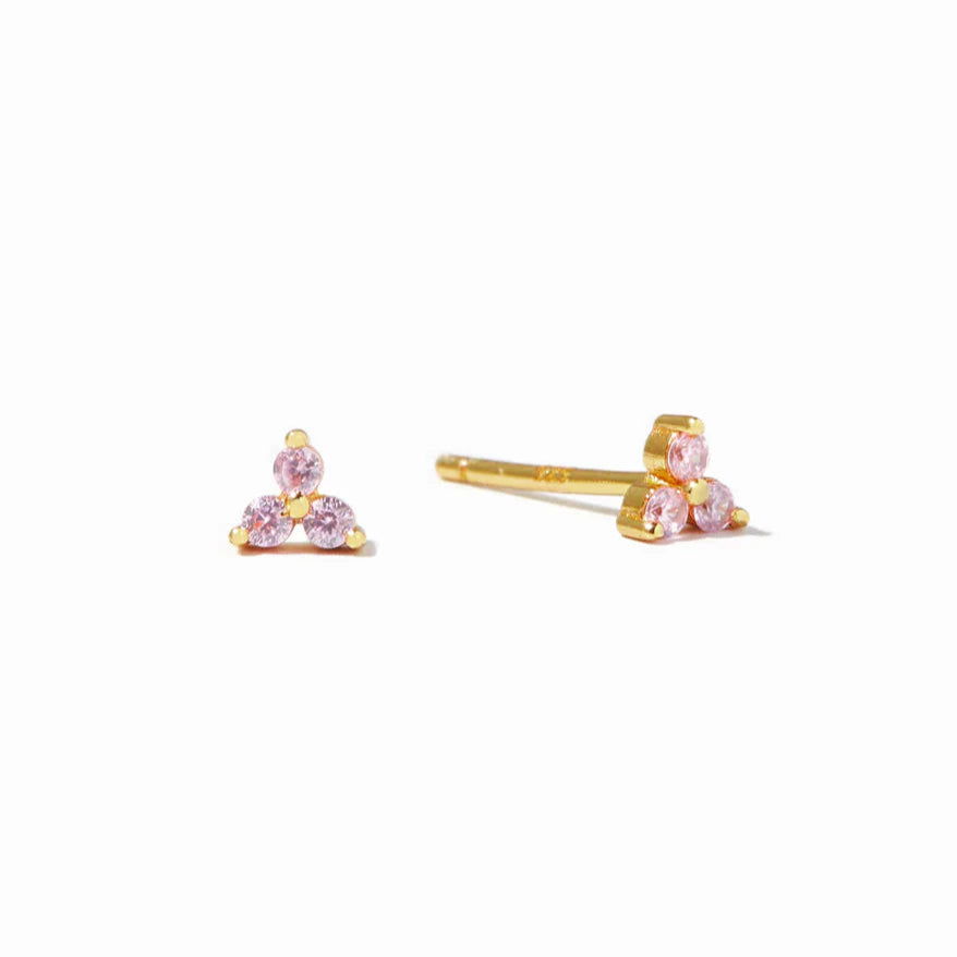 Tiny Trio Gemstone Stud