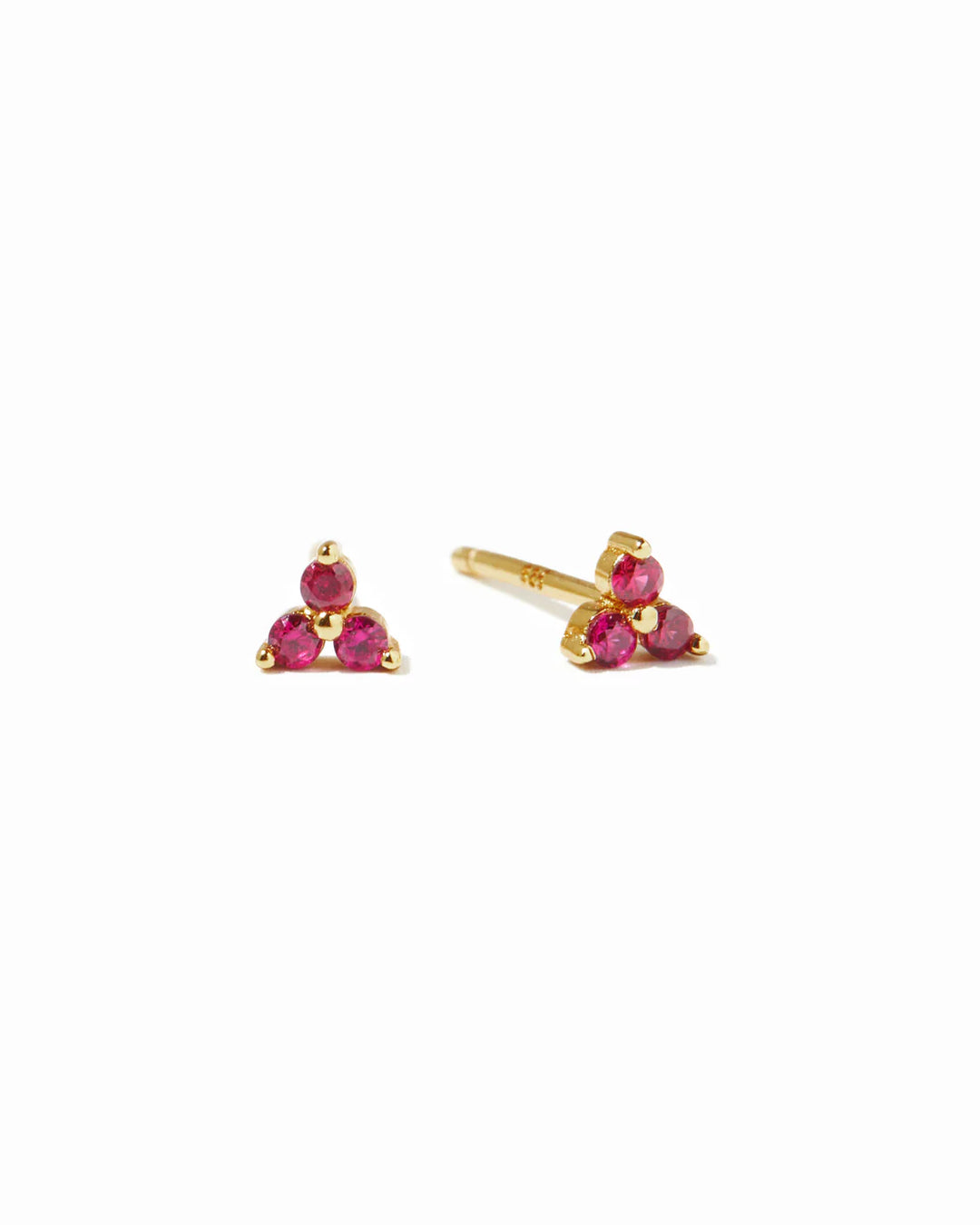 Tiny Trio Gemstone Stud