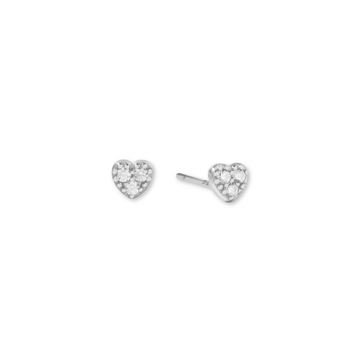 Tiny Heart CZ Stud