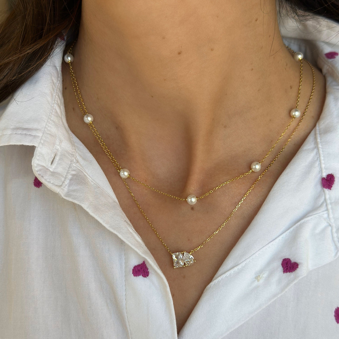 Pearl Station Necklace