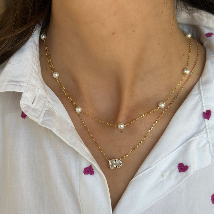 Pearl Station Necklace