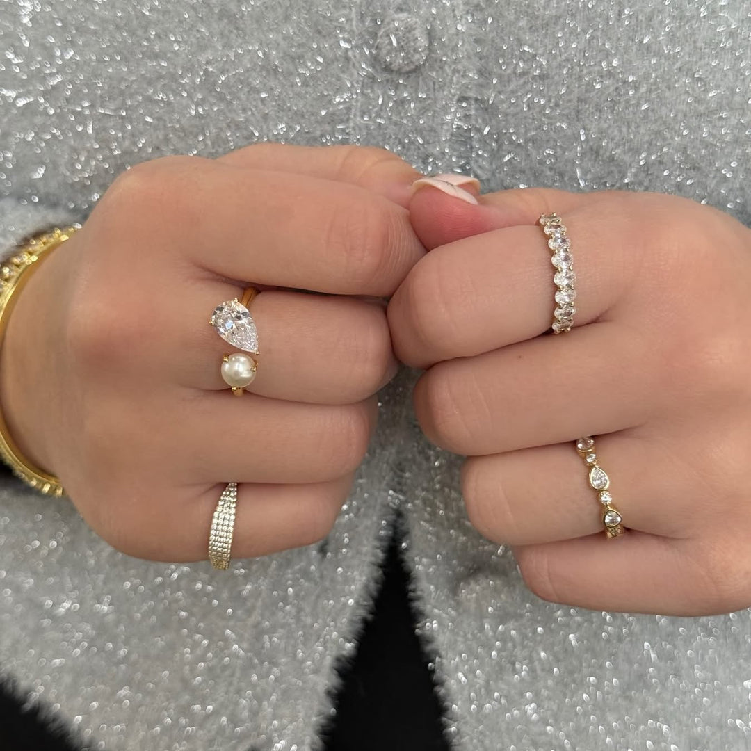 Oval Studded Ring
