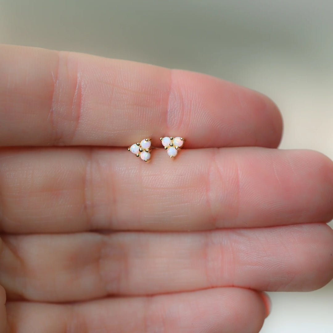 Trio Gemstone Stud