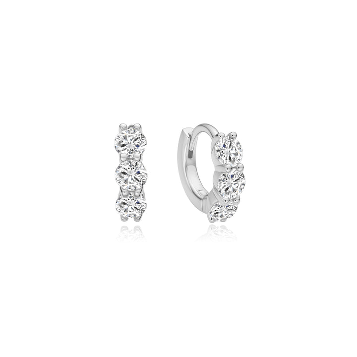 Trio Sparkle Huggie Hoops