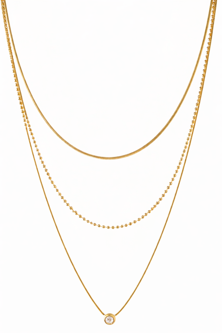 Triple Stack Necklace-Embark Fine Jewelry