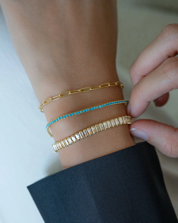 Turquoise Tennis Bracelet-Embark Fine Jewelry