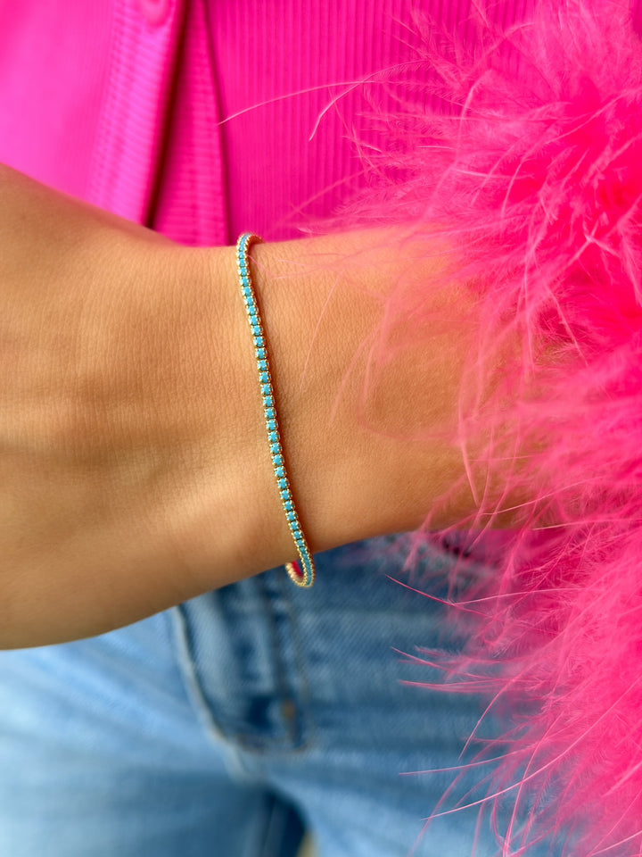 Turquoise Tennis Bracelet-Embark Fine Jewelry