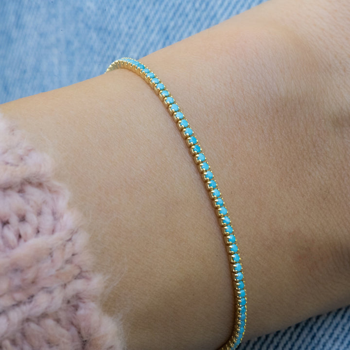 Turquoise Tennis Bracelet-Embark Fine Jewelry