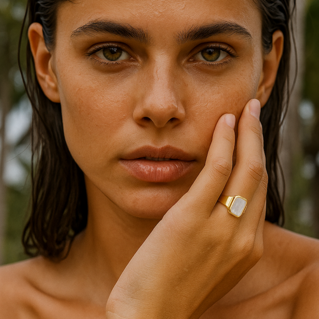 Mother of Pearl Statement Ring