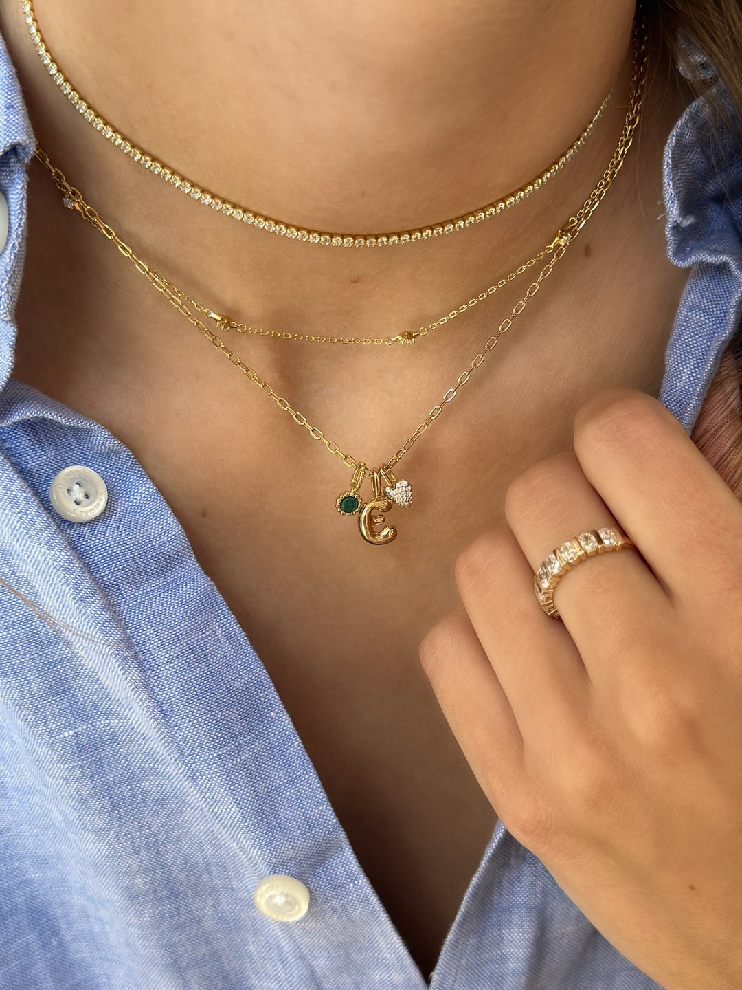 Two-Sided Gemstone Charm