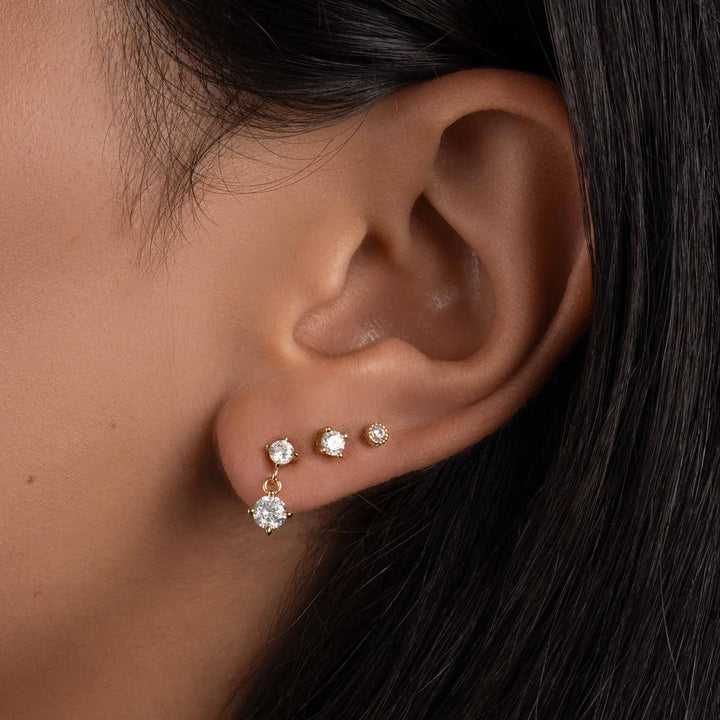 Two-Stone Dangle Studs