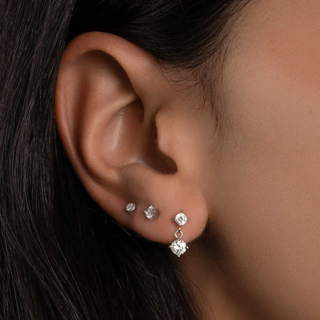 Two-Stone Dangle Studs