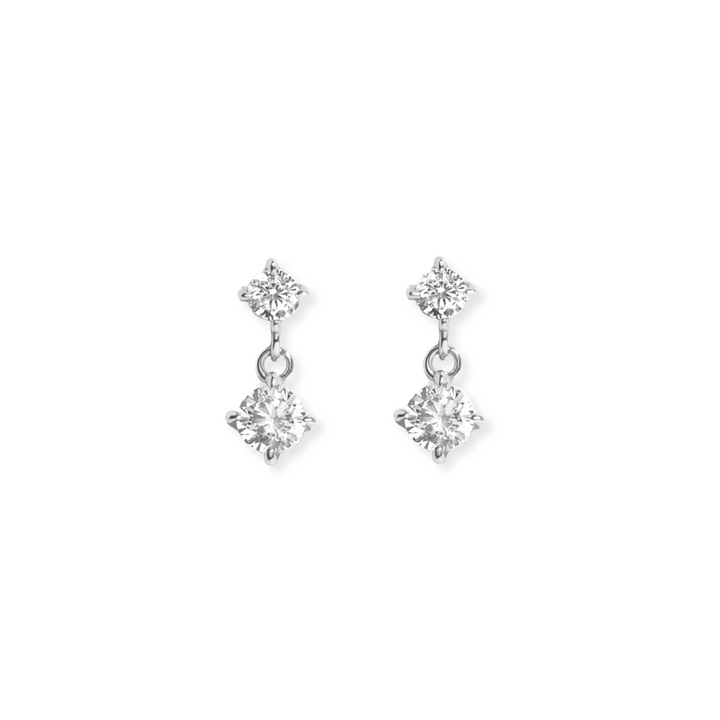 Two-Stone Dangle Studs