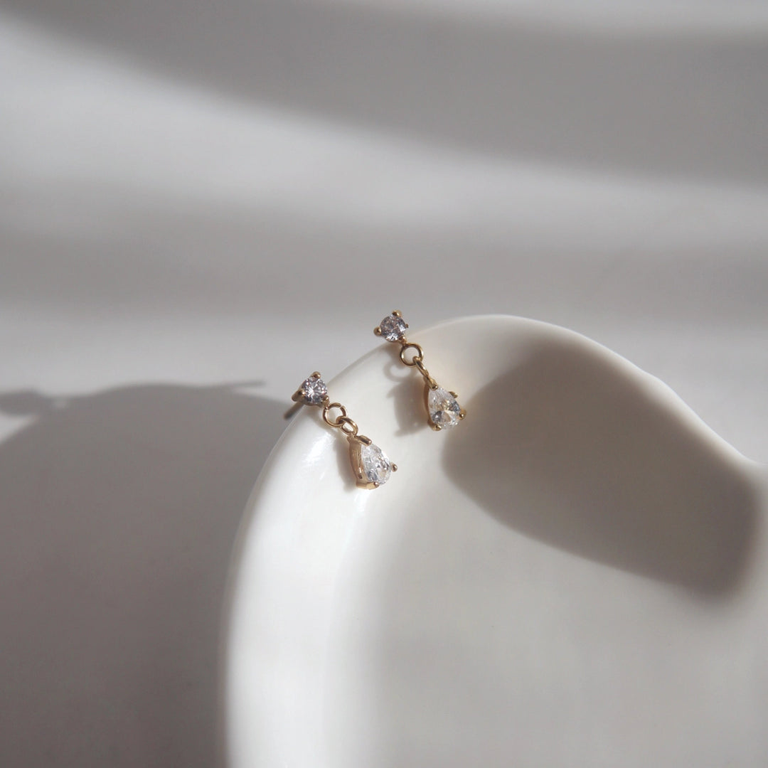 Two-Stone Drop Earring