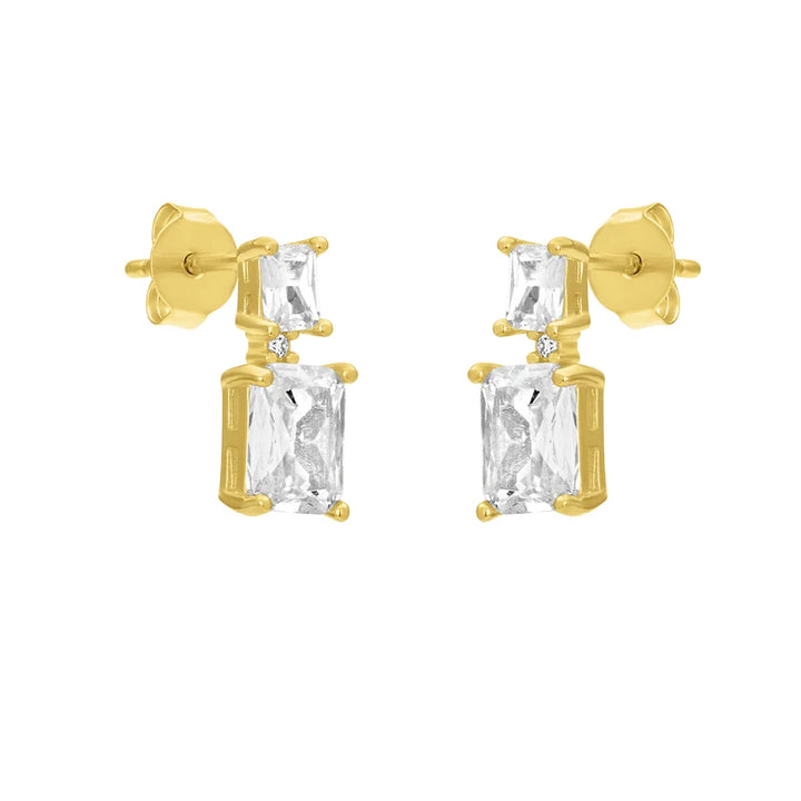 Two-Stone Drop Earrings