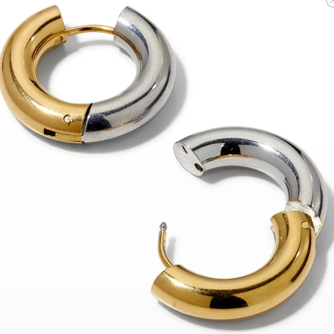 Two Tone Reversible Chunky Hoops