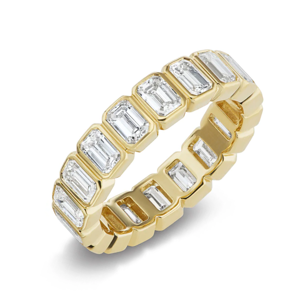 14K 1 3/4 CTW Natural Diamond Bezel Eternity Band