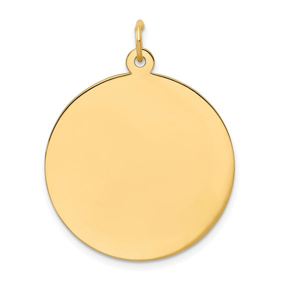 Engravable Round Disc Charm