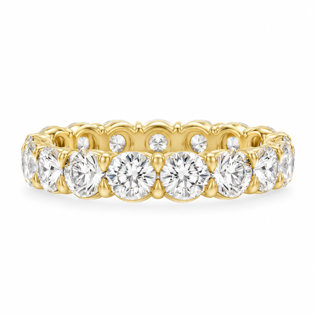 14K Low Profile Diamond Eternity Band