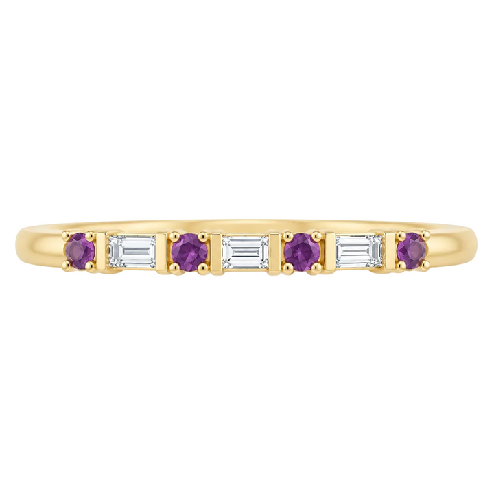 14K 1/10 CTW Natural Diamond &amp; Gemstone Stackable Ring