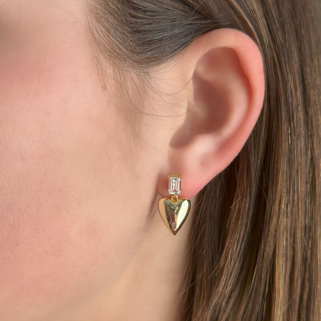 Zosia Heart Drop Earrings