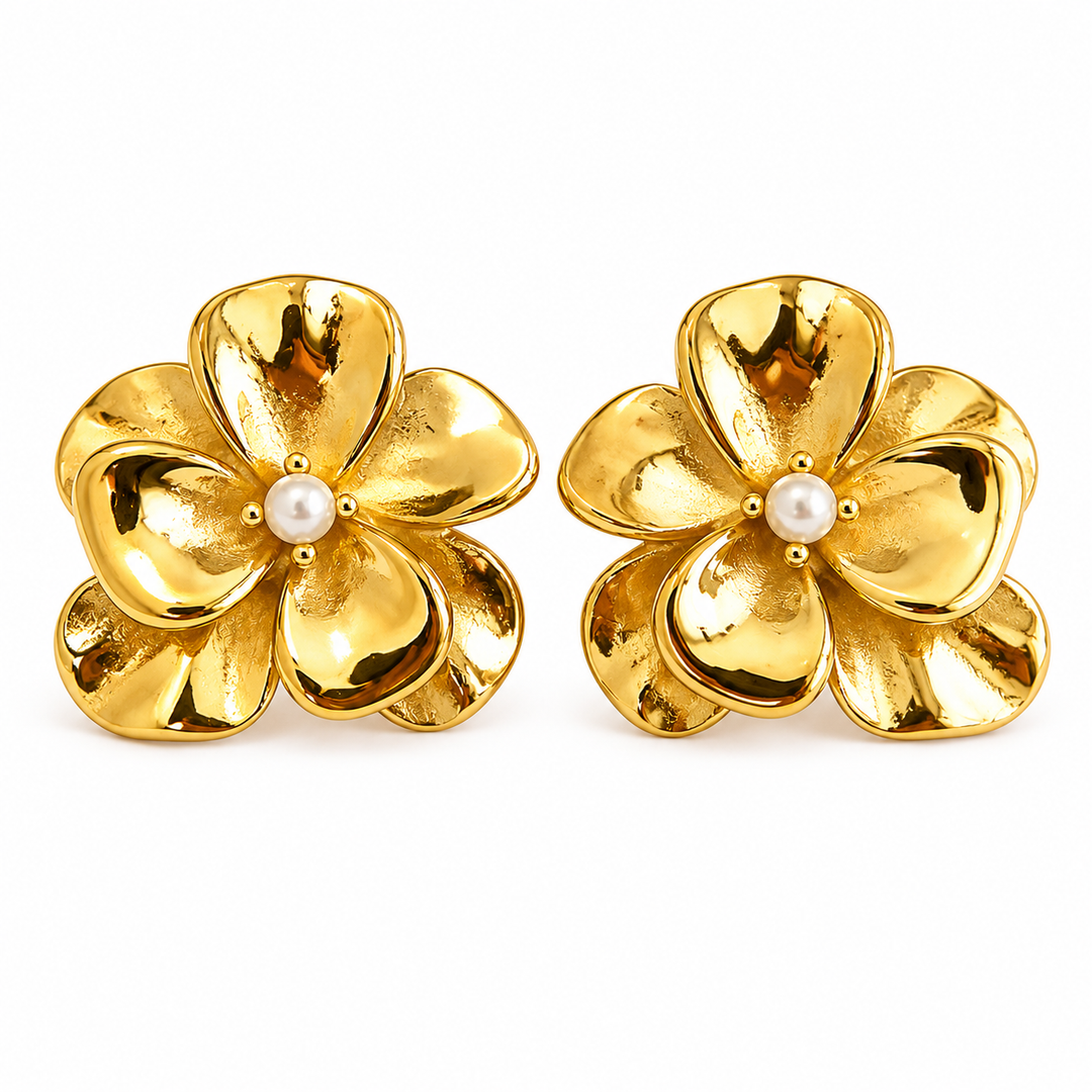 Pearl Flora Earrings