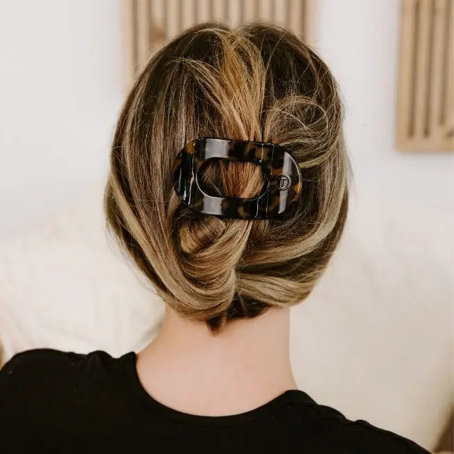Round Flat Hair Clip | Tortoise