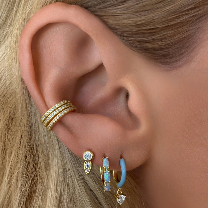Enamel Dangle Huggies