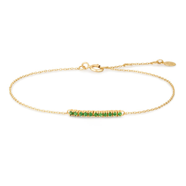 ★rosemont★ 14K Tsavorite Bracelet Labelle RL0200 14K Tsavorite Bar Bracelet | Embark Fine Jewelry