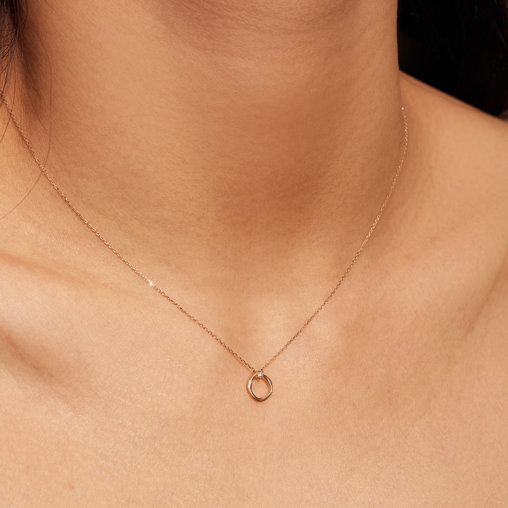 Lillian | Diamond Circle Necklace