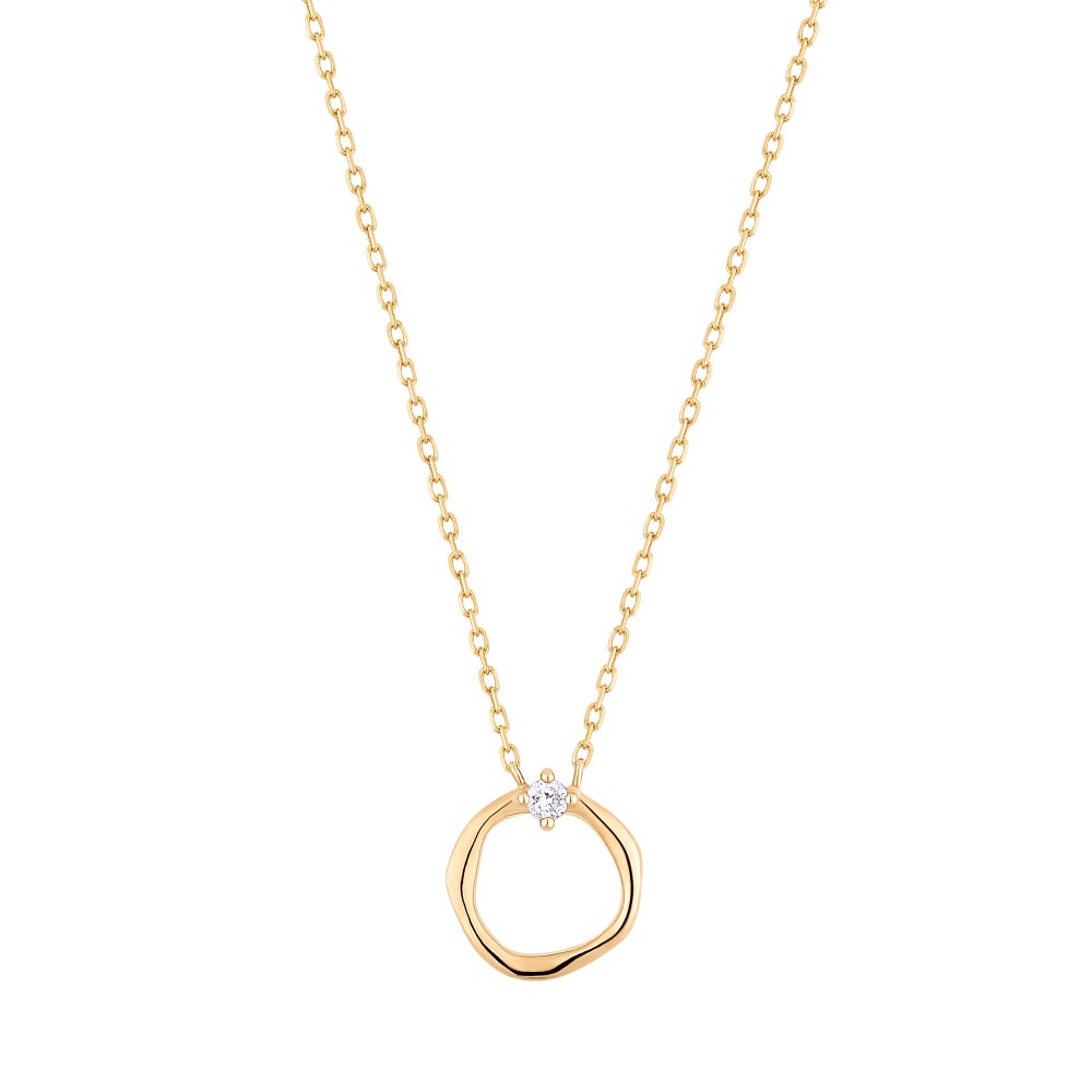 Lillian | Diamond Circle Necklace