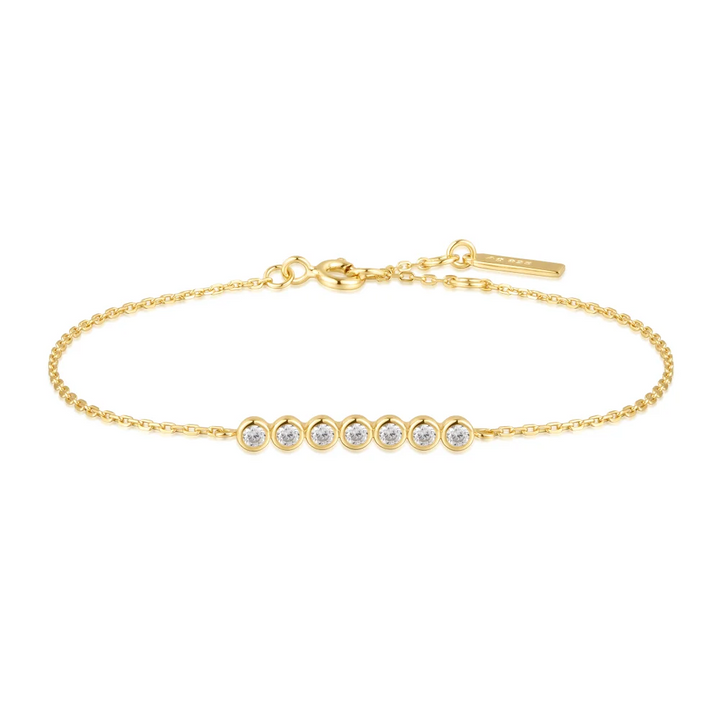 Bezel CZ Bar Bracelet