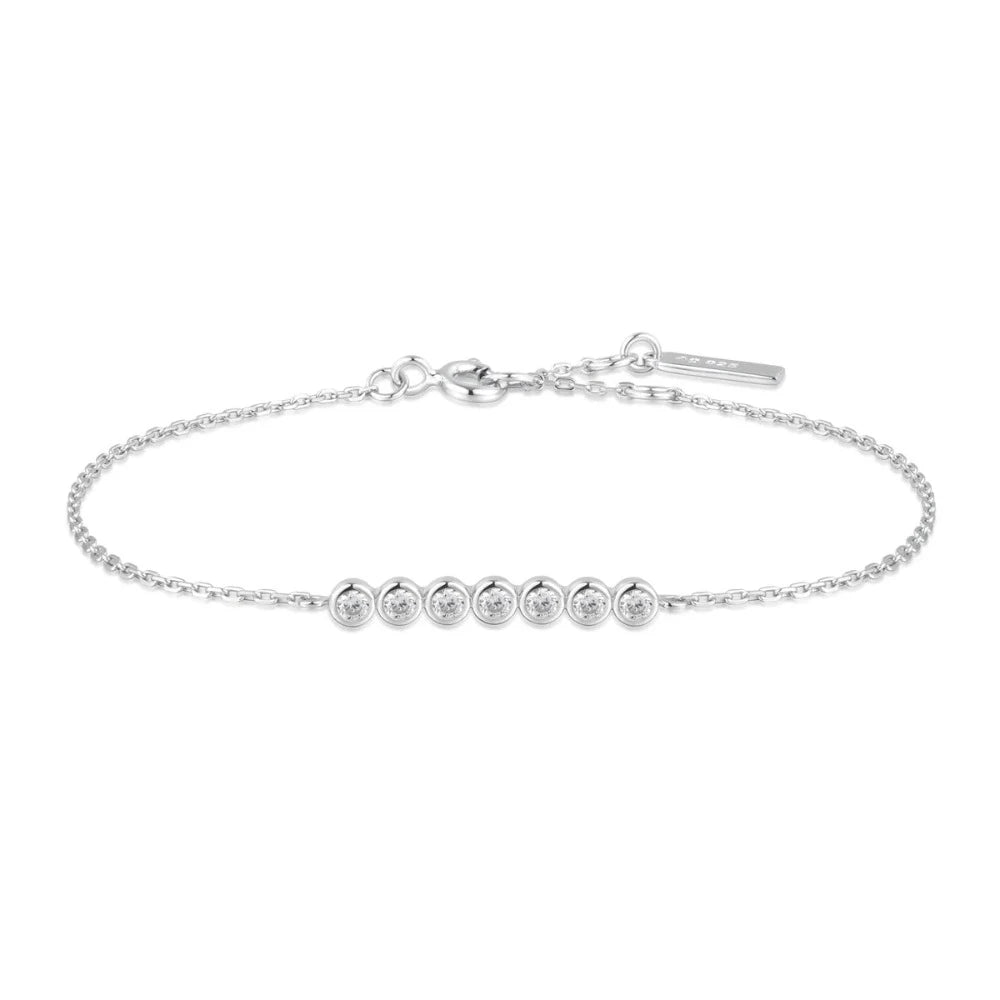 Bezel CZ Bar Bracelet