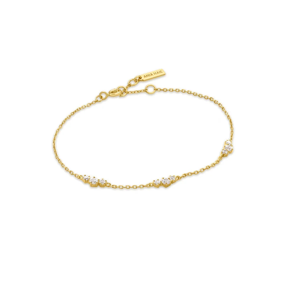 Gold Cluster Station Bracelet