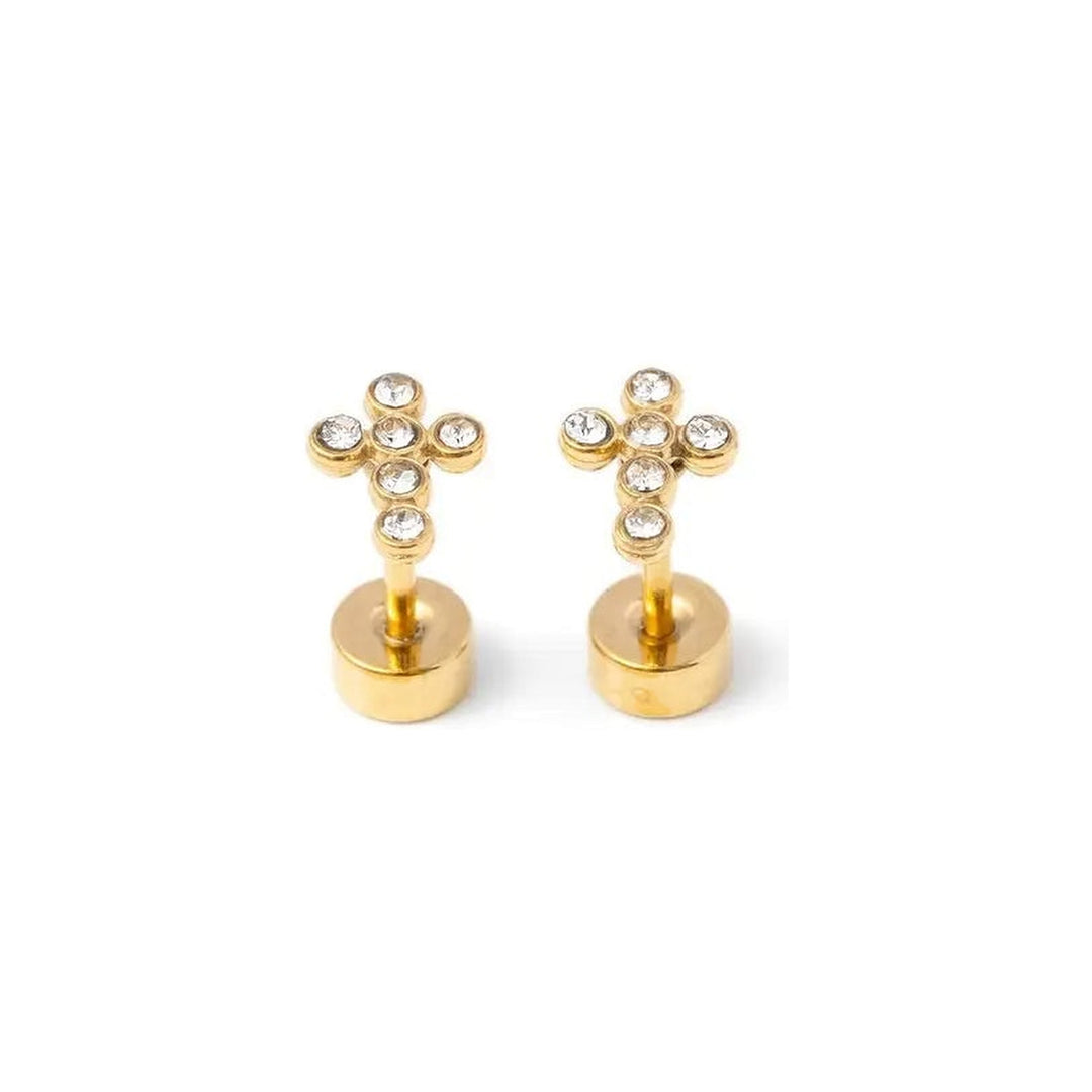 CZ Cross Studs-Embark Fine Jewelry