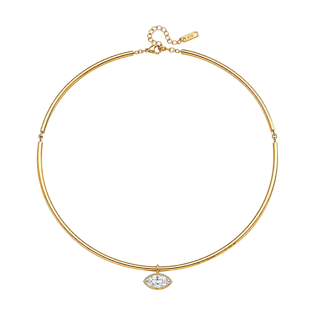 Bold Bezel Collar Necklace-Embark Fine Jewelry
