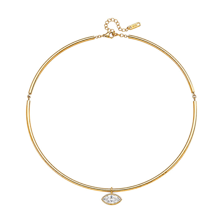 Bold Bezel Collar Necklace-Embark Fine Jewelry