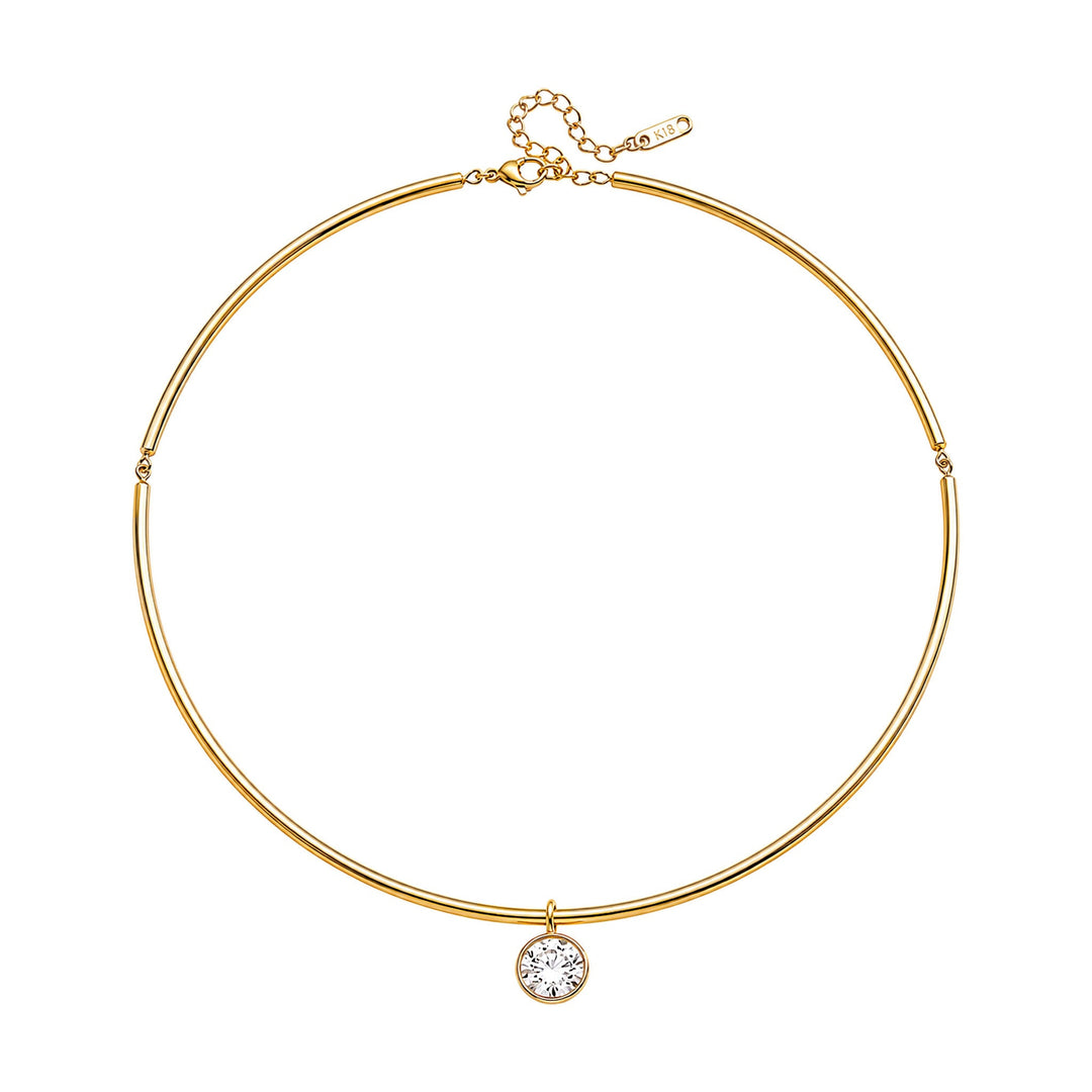Bold Bezel Collar Necklace-Embark Fine Jewelry