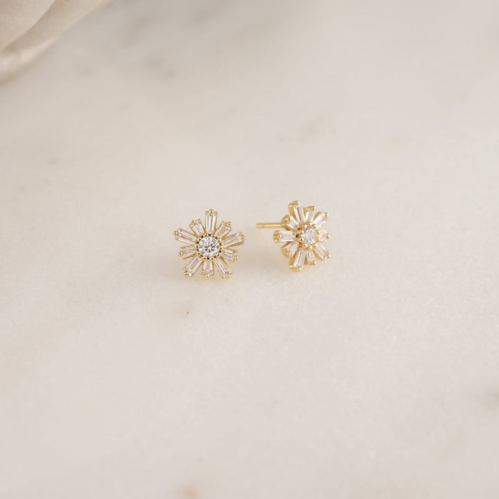 Baguette Flower Studs