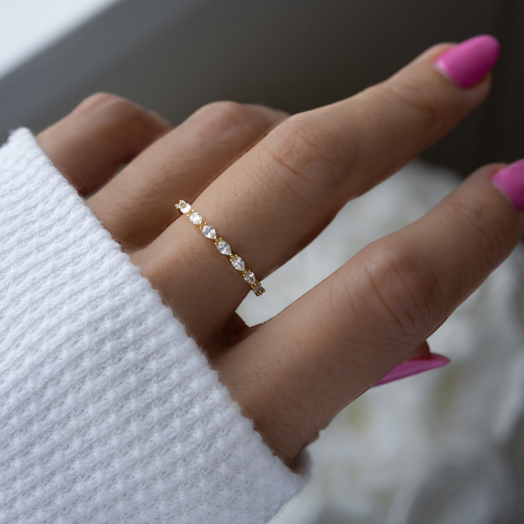 Chasing Pear Stack Ring-Embark Fine Jewelry