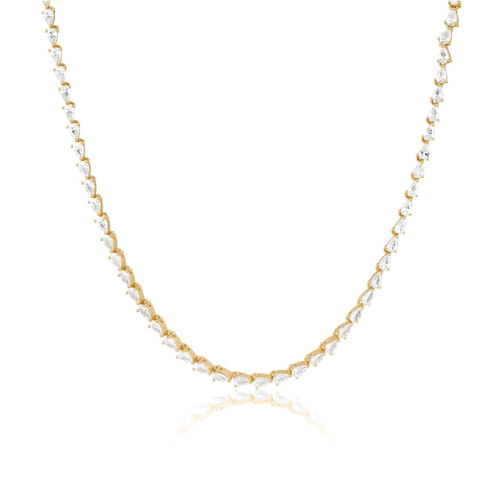 Chasing Pear Tennis Necklace-Embark Fine Jewelry