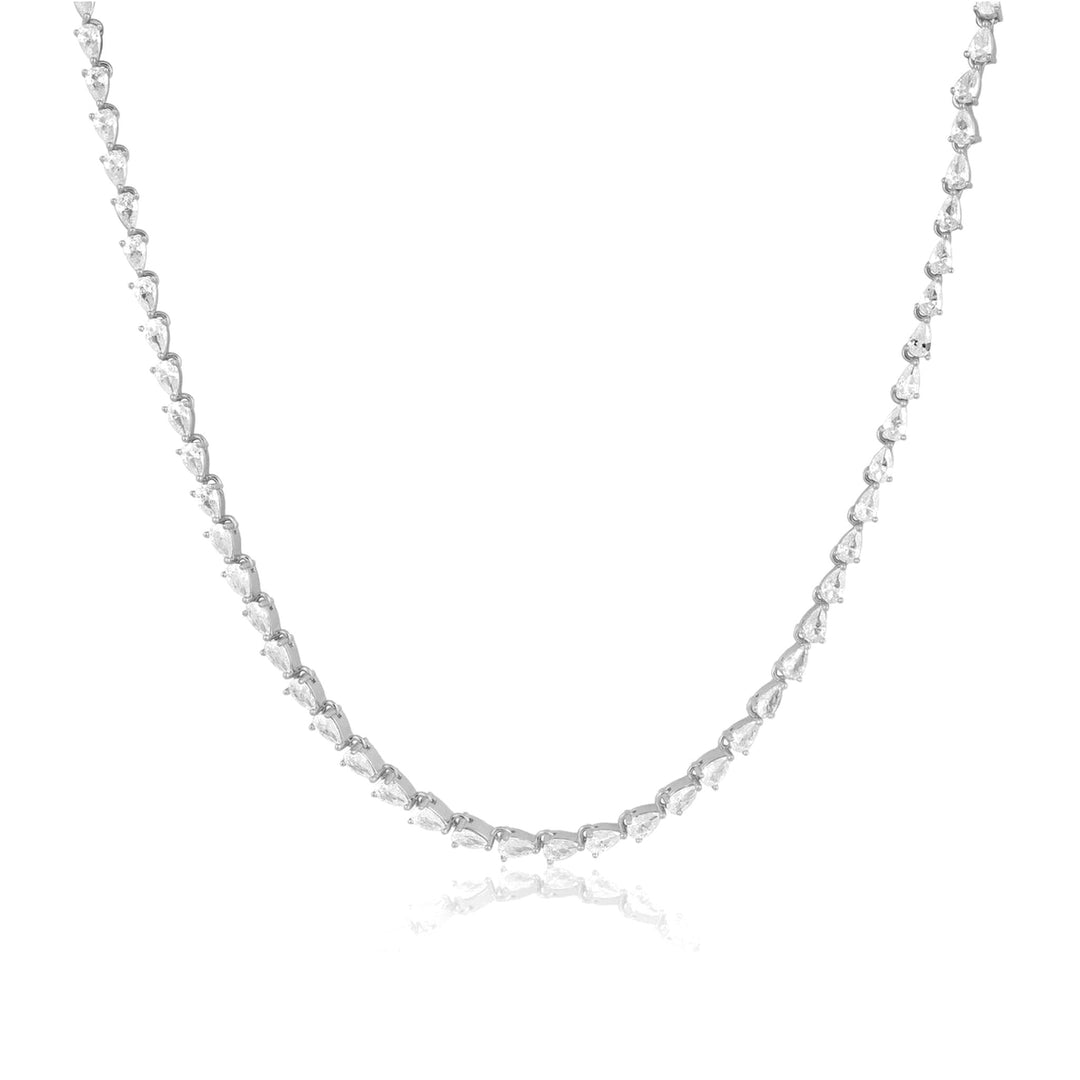 Chasing Pear Tennis Necklace-Embark Fine Jewelry