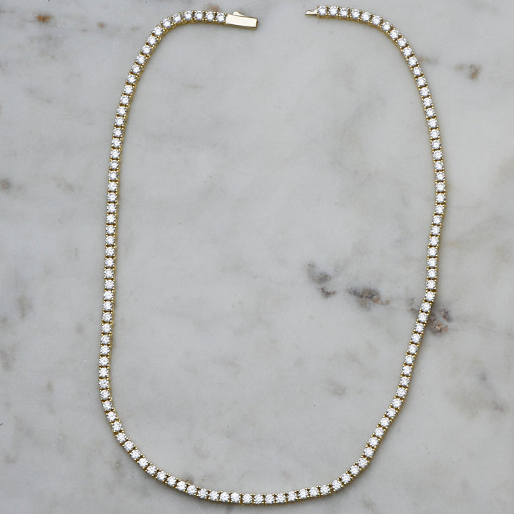 Classic 4-Prong Tennis Necklace