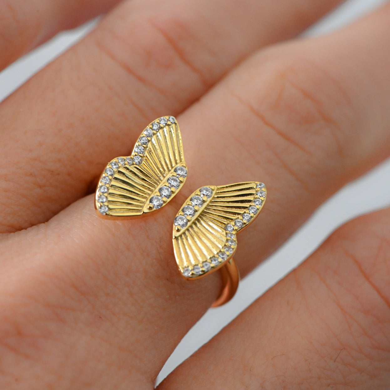 Adjustable Butterfly Ring