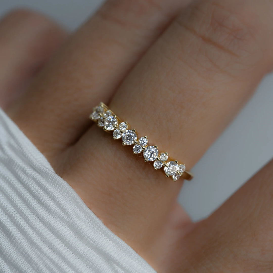 Dainty CZ Stack Ring